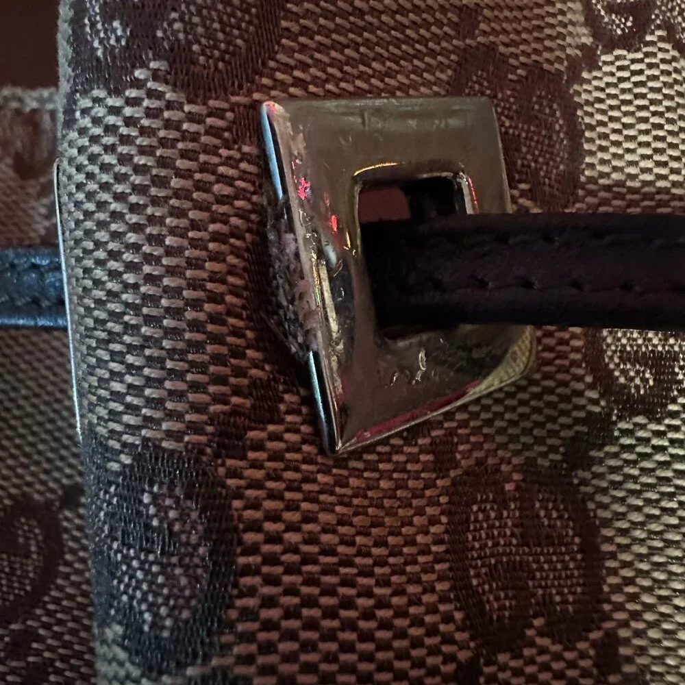 Gucci GG Pattern Rucksack Drawstring Backpack - Picture 9 of 16